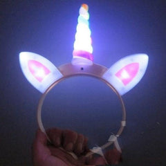 LED Light Up Unicorn Horn Headband - Multi Color
