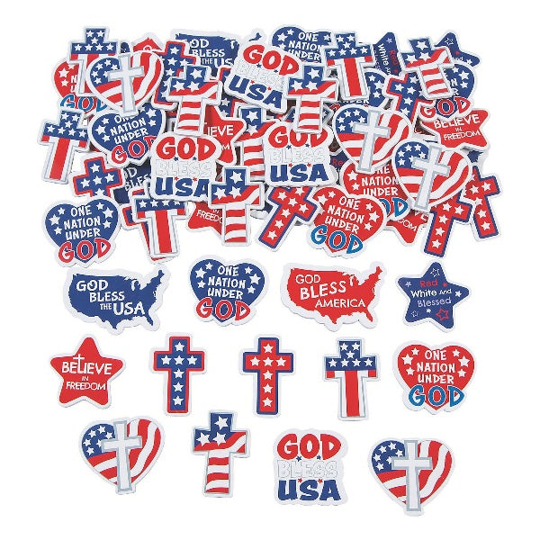 Bulk Religious Patriotic Self-Adhesive Shapes