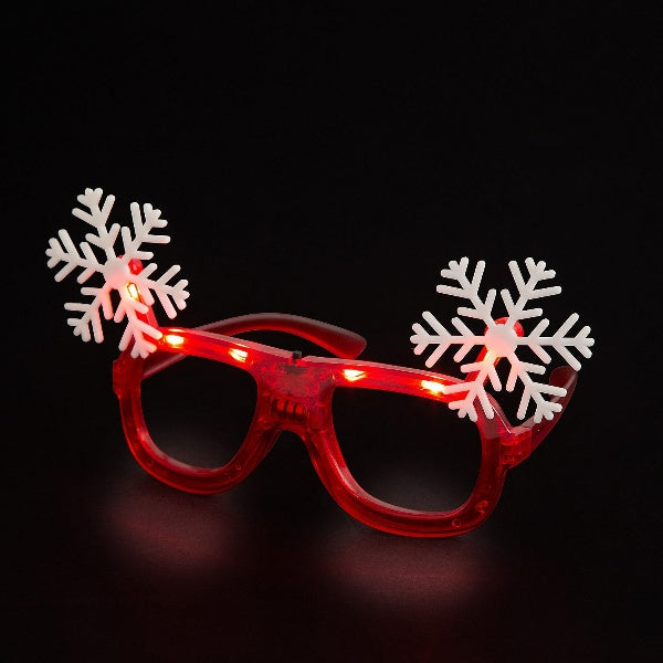 LED Light-Up Snowflake Glasses