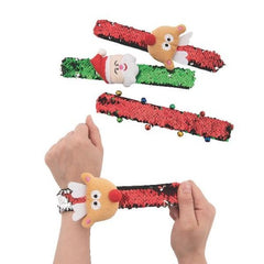 Christmas Reversible Sequin Slap Bracelets