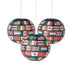 Flags of All Nations Hanging Paper Lanterns