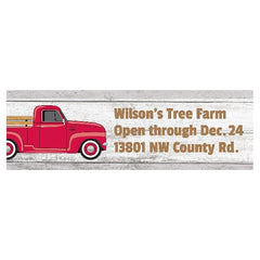 Vintage Red Truck Custom Banner - Small