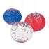 Patriotic Confetti Hanging Paper Lanterns | PartyGlowz