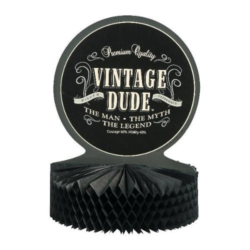 Vintage Dude Birthday Centerpiece