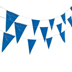 Plastic Blue Pennant Banners - 100 Feet