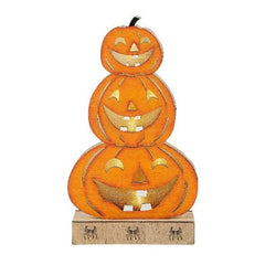 Lighted Stacked Pumpkins Tabletop Decoration