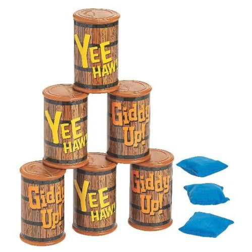 Barrel Can Toss Bean Bag Game Set