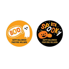 Personalized Modern Halloween Favor Stickers