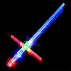 Light Up LED Swords Expandable Laser Sabers Glow in Dark, Mini Glow Sticks  4 PCS