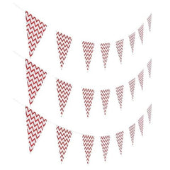 Red Chevron Pennant Banner