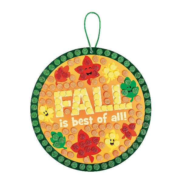 Fall Leaves Glitter Mosaic Craft Kit