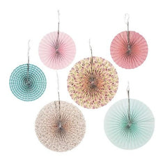 Vintage Collection Hanging Paper Fan Decorations