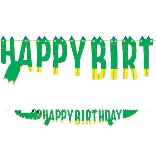 Alligator Happy Birthday Banner