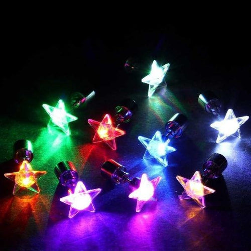 LED Light Up Star Stud Earrings 1 Set