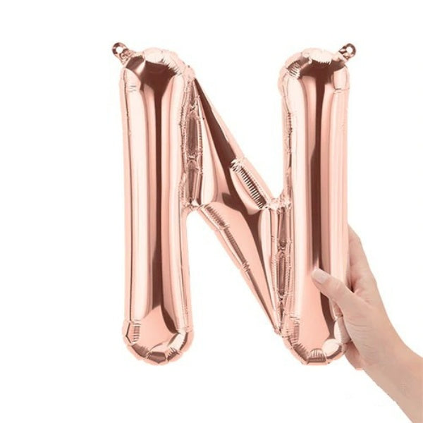16  Letter N - Rose Gold (Air-Fill Only)