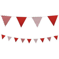 Cardboard Red Chevron Pennant Banner