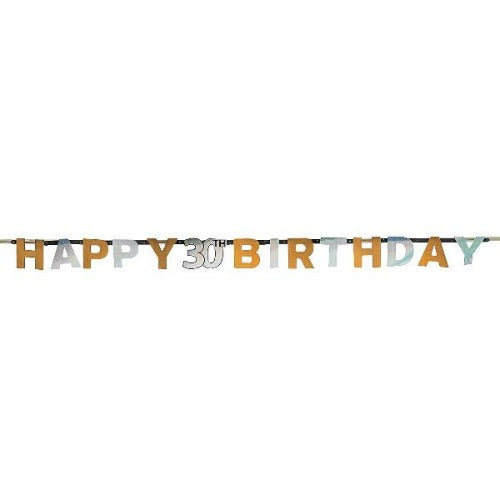 30th Sparkling Celebration Cardboard Jointed Banner