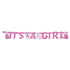 Its A Girl Pink Letter Cardboard Banner