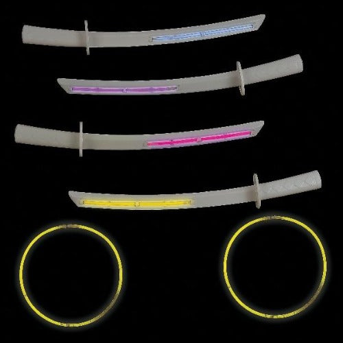 Glow In The Dark Sword & Ring Toss Game Set