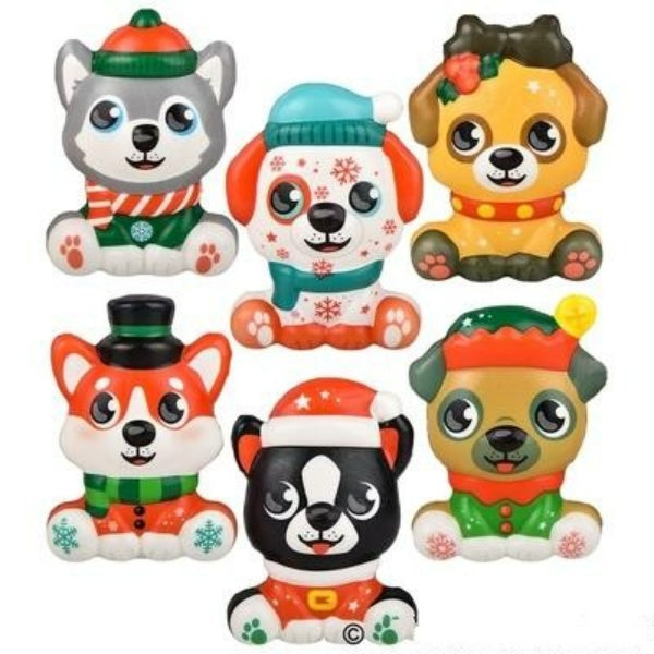 4" Squish Holiday Dogs