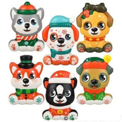 4" Squish Holiday Dogs