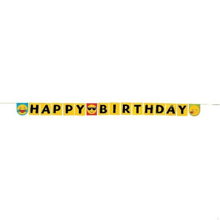Emoji Birthday Pennant Banner