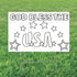 Color Your Own God Bless the USA Yard Sign