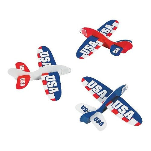 USA Glider Plane Toy For Kids - Pack of 48 Planes | PartyGlowz