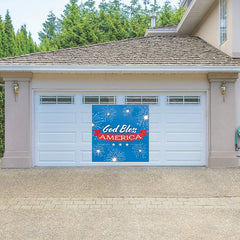 God Bless America Garage Door Banner