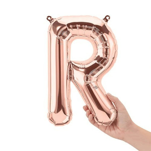 16  Letter R - Rose Gold (Air-Fill Only)