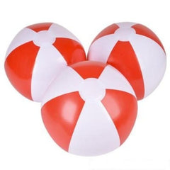 16" Red And White Beach Ball