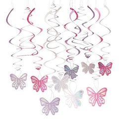 Butterfly Hanging Swirls