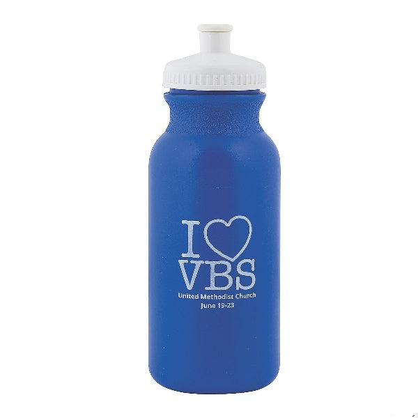 I Love Vbs Personalized Plastic Water Bottles