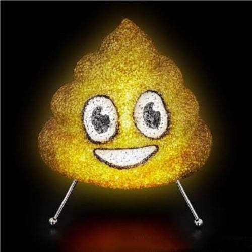 9 Inch Sparkle Emoticon Poop Lamp
