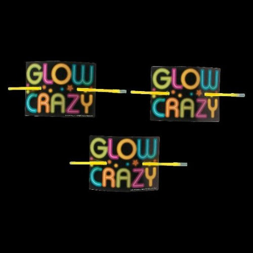 Glow crazy party bracelet with card