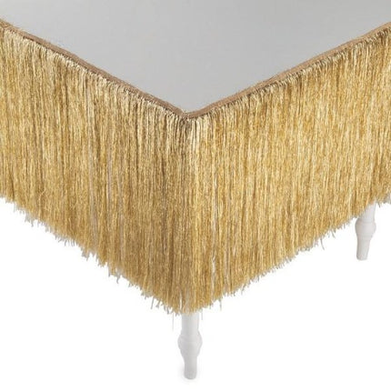 Gold Tinsel Table Skirt