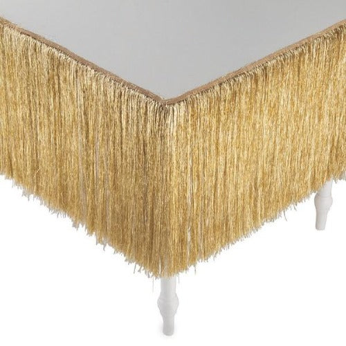 Gold Tinsel Table Skirt