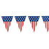 USA Flag Patriotic Plastic Pennant Banner - 24 Feet | PartyGlowz
