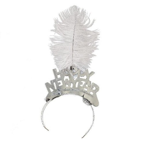 Silver Tiaras with Feathers Assortment