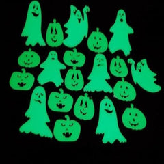 Glow in the Dark Halloween Ghosts and Jack O Lantern Pumpkins