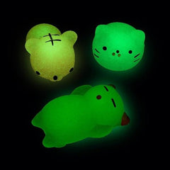 Glow In The Dark Mochi Squishies - 12 Squishy Toys