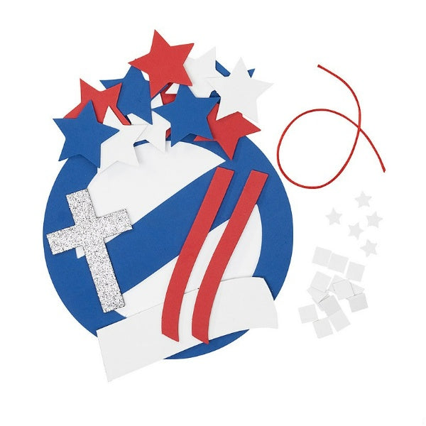 Religious Patriotic Wreath Craft Kit