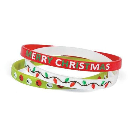 Christmas Thin Band Silicone Bracelet Assortment