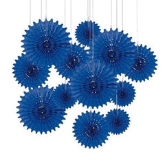 Blue Tissue Hanging Fans