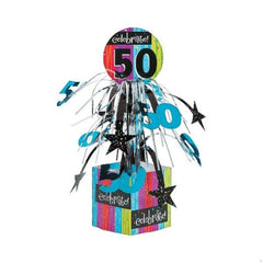 Celebrate Milestone 50th Birthday Centerpiece