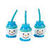 Snowman-Shaped Cups with Straws