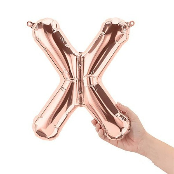 16  Letter X - Rose Gold (Air-Fill Only)