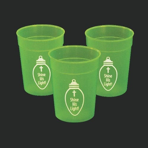 10oz Glow In The Dark Religious Quote Plastic Cups