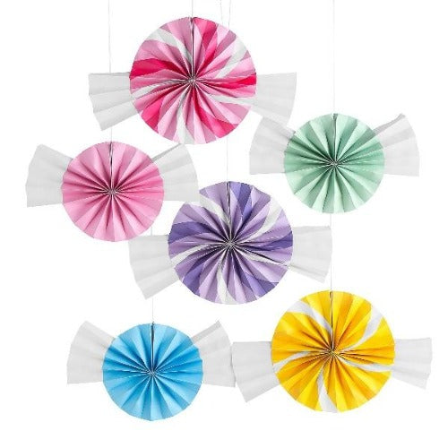 Candy World Paper Hanging Fans