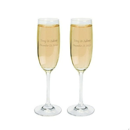 Personalized Wedding Glass Champagne Flutes